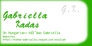 gabriella kadas business card